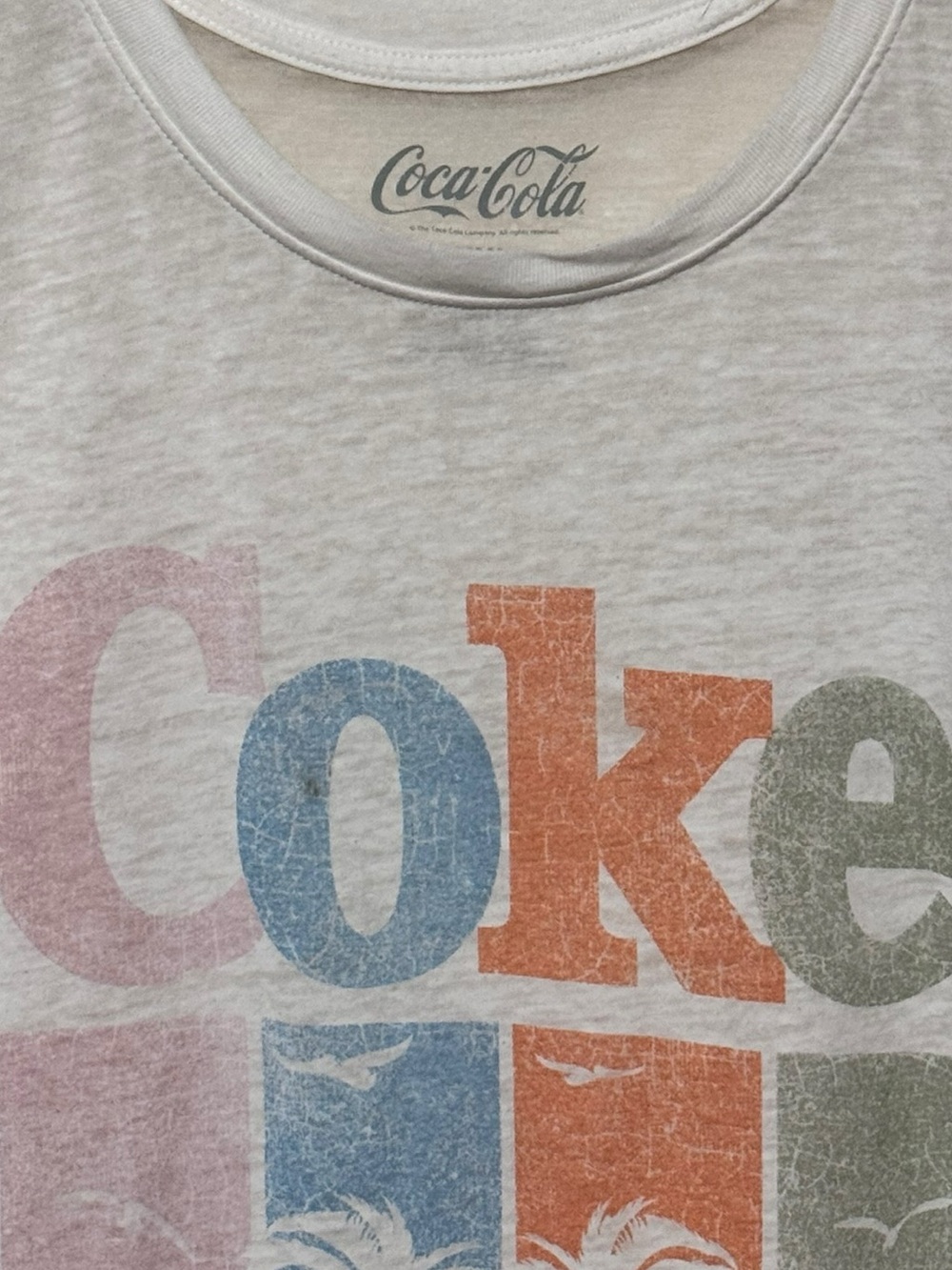 COCA-COLA Coke SummerBurnout Graphic Tee XXL 23” p2p Ivory EUC - Picture 5 of 8